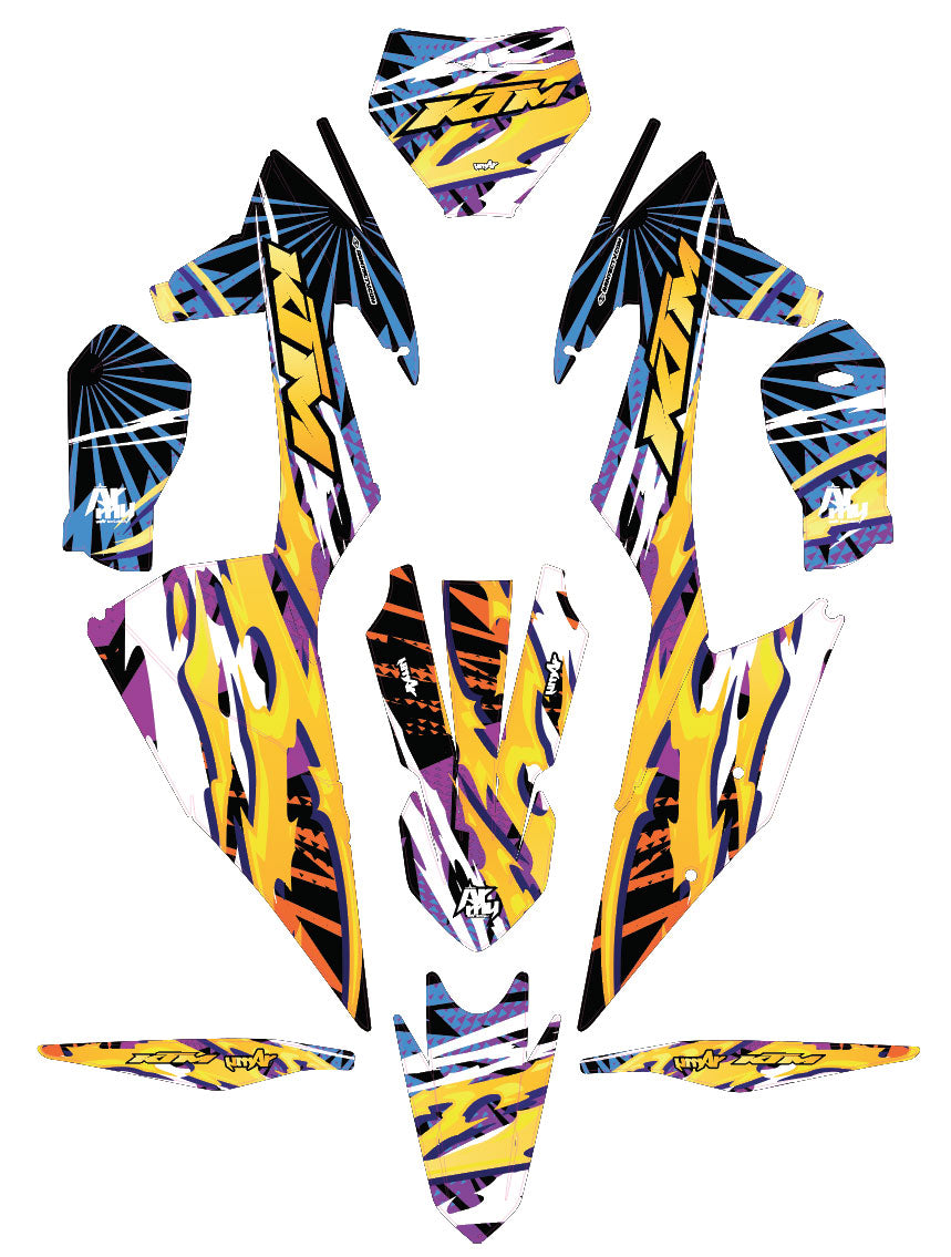 Kit déco KTM SX/SXF 125 SM 2019-2022 Cali Gelato