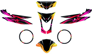 Kit déco scooter Kymco Agility 50 et 125cc Eclipse | autocollants moto | personnalisation 50cc | armysctv