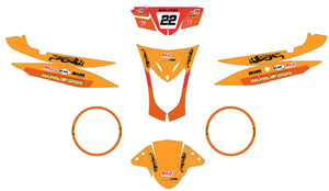 Kit déco scooter Kymco Agility 50 et 125cc Malossi | autocollants moto | personnalisation 50cc | armysctv