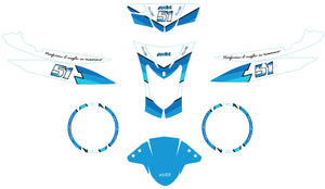 Graphics kit scooter Kymco Agility 50 and 125cc Polini | motorcycle stickers | 50cc customization | armysctv