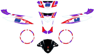 Kit déco scooter Kymco Agility 50 et 125cc Pramac | autocollants moto | personnalisation 50cc | armysctv