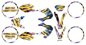 Kit déco 50cc Malaguti XSM 2002-2011 Cali Gelato | autocollants moto | personnalisation 50cc | armysctv