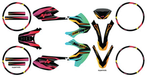 Kit déco 50cc Malaguti XSM 2002-2011 Eclipse | autocollants moto | personnalisation 50cc | armysctv