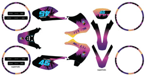 Kit déco 50cc Malaguti XSM 2002-2011 Miami | autocollants moto | personnalisation 50cc | armysctv