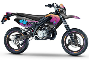 Kit déco 50cc Malaguti XSM 2002-2011 Miami | autocollants moto | personnalisation 50cc | armysctv