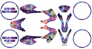 Kit déco 50cc Malaguti XSM 2002-2011 Vice City | autocollants moto | personnalisation 50cc | armysctv