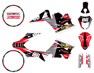 Kit déco 50cc Malaguti XSM / XTM 2019-2023 Geico | autocollants moto | personnalisation 50cc | armysctv