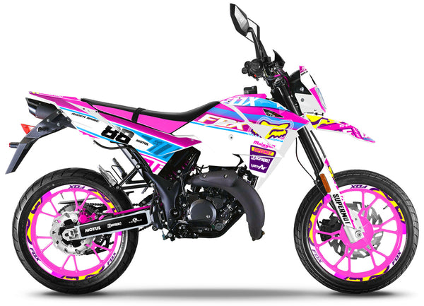 Kit déco 50cc Malaguti XSM / XTM 2019-2023 Pink Fox