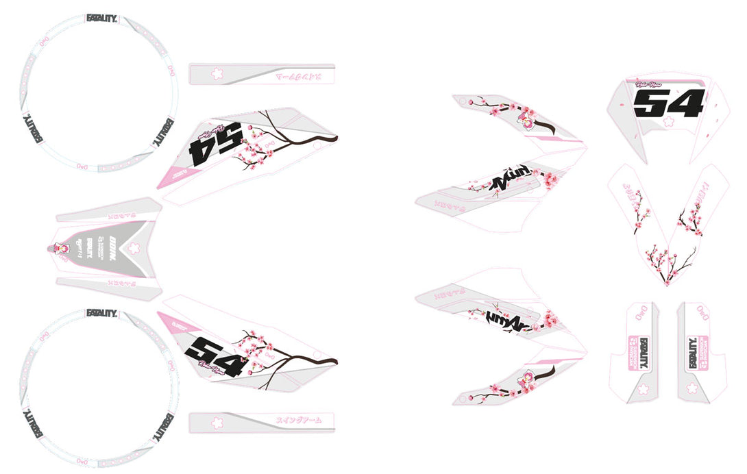 Kit déco 50cc Masai Razer 50 SM 2012-2025 Army Sakura