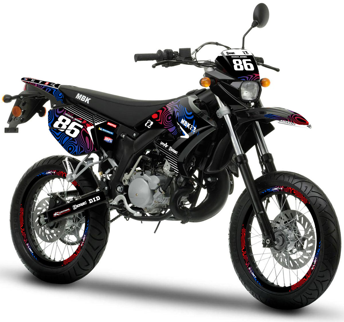 50cc Graphics kit MBK X-Limit Army Fluid | motorcycle stickers | 50cc customization | armysctv