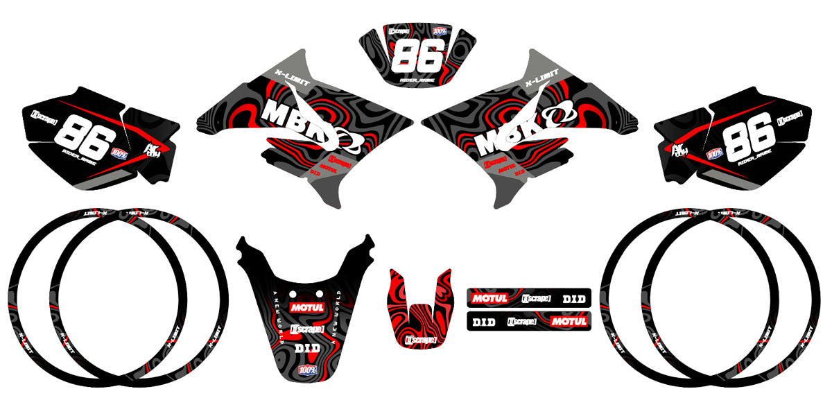 50cc Graphics kit MBK X-Limit Army Waves | motorcycle stickers | 50cc customization | armysctv