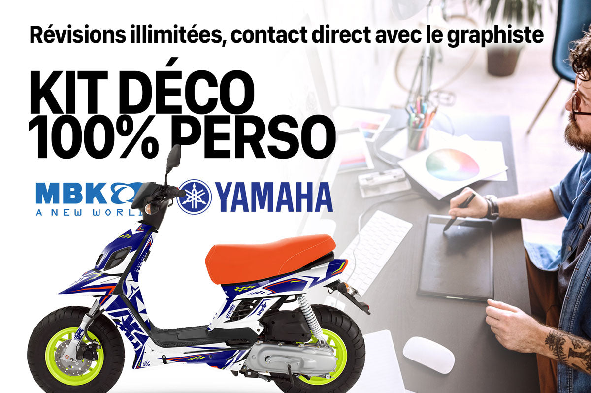 kit déco 100% perso Booster RX BCD / Yamaha BW'S RX BCD | autocollants moto | personnalisation 50cc | armysctv