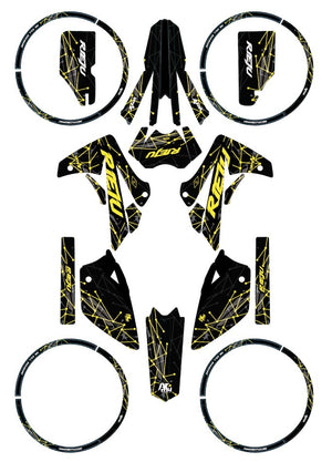 Kit déco Rieju MRT 50cc 2009-2021 Army Dots | autocollants moto | personnalisation 50cc | armysctv