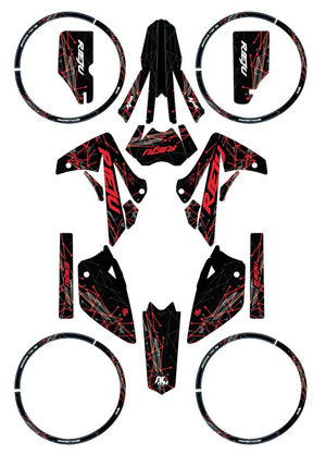 Kit déco Rieju MRT 50cc 2009-2021 Army Dots | autocollants moto | personnalisation 50cc | armysctv