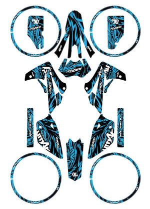 Kit déco Rieju MRT 50cc Army Feather | autocollants moto | personnalisation 50cc | armysctv