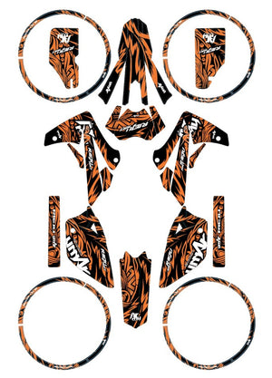 Kit déco Rieju MRT 50cc Army Feather | autocollants moto | personnalisation 50cc | armysctv