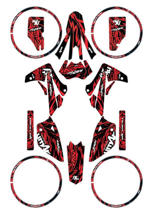 Kit déco Rieju MRT 50cc Army Feather | autocollants moto | personnalisation 50cc | armysctv