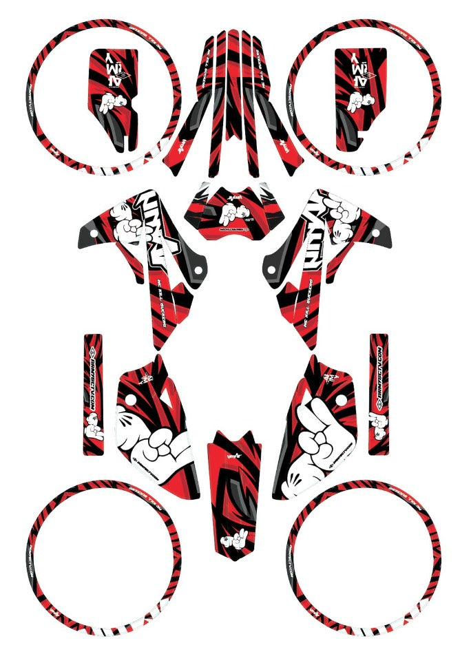 Rieju MRT Army Finger Graphics Kit | motorcycle stickers | 50cc customization | armysctv