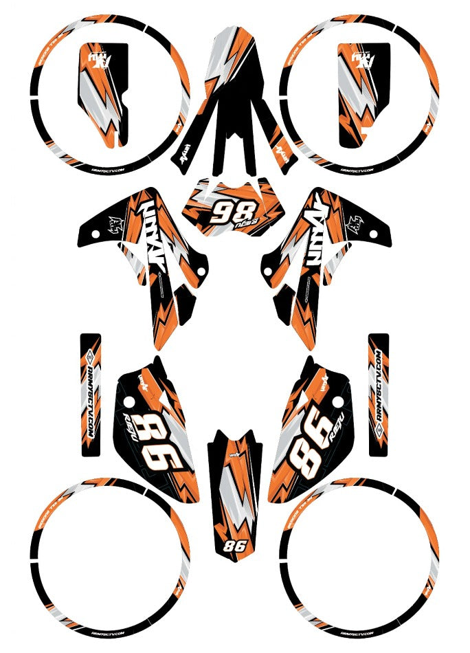 Kit déco Rieju MRT 50cc 2009-2021 Army Racing | autocollants moto | personnalisation 50cc | armysctv