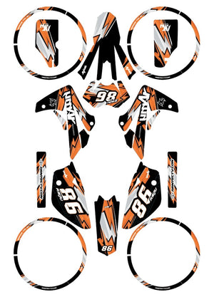 Kit déco Rieju MRT 50cc 2009-2021 Army Racing | autocollants moto | personnalisation 50cc | armysctv