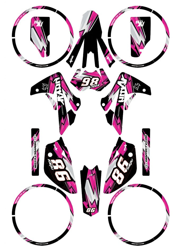 Kit déco Rieju MRT 50cc 2009-2021 Army Racing | autocollants moto | personnalisation 50cc | armysctv
