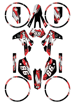 Kit déco Rieju MRT 50cc 2009-2021 Army Racing | autocollants moto | personnalisation 50cc | armysctv