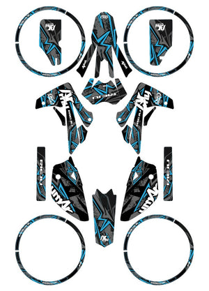 Kit déco Rieju MRT 50cc 2009-2021 Army Redrum | autocollants moto | personnalisation 50cc | armysctv