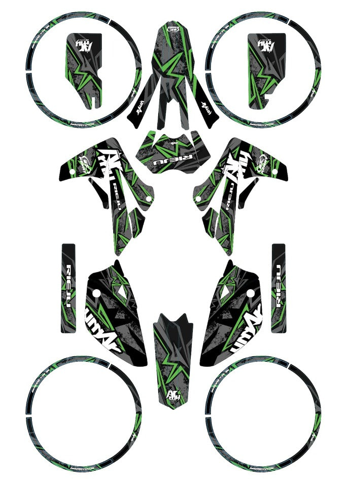 Kit déco Rieju MRT 50cc 2009-2021 Army Redrum | autocollants moto | personnalisation 50cc | armysctv