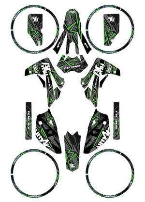 Kit déco Rieju MRT 50cc 2009-2021 Army Redrum | autocollants moto | personnalisation 50cc | armysctv