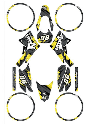 Kit déco Derbi Senda xtreme 50cc 2011-2017 Army Speeder | autocollants moto | personnalisation 50cc | armysctv