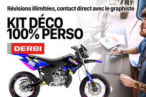 Kit déco 100% perso Derbi senda xtreme 2006-2010 | autocollants moto | personnalisation 50cc | armysctv