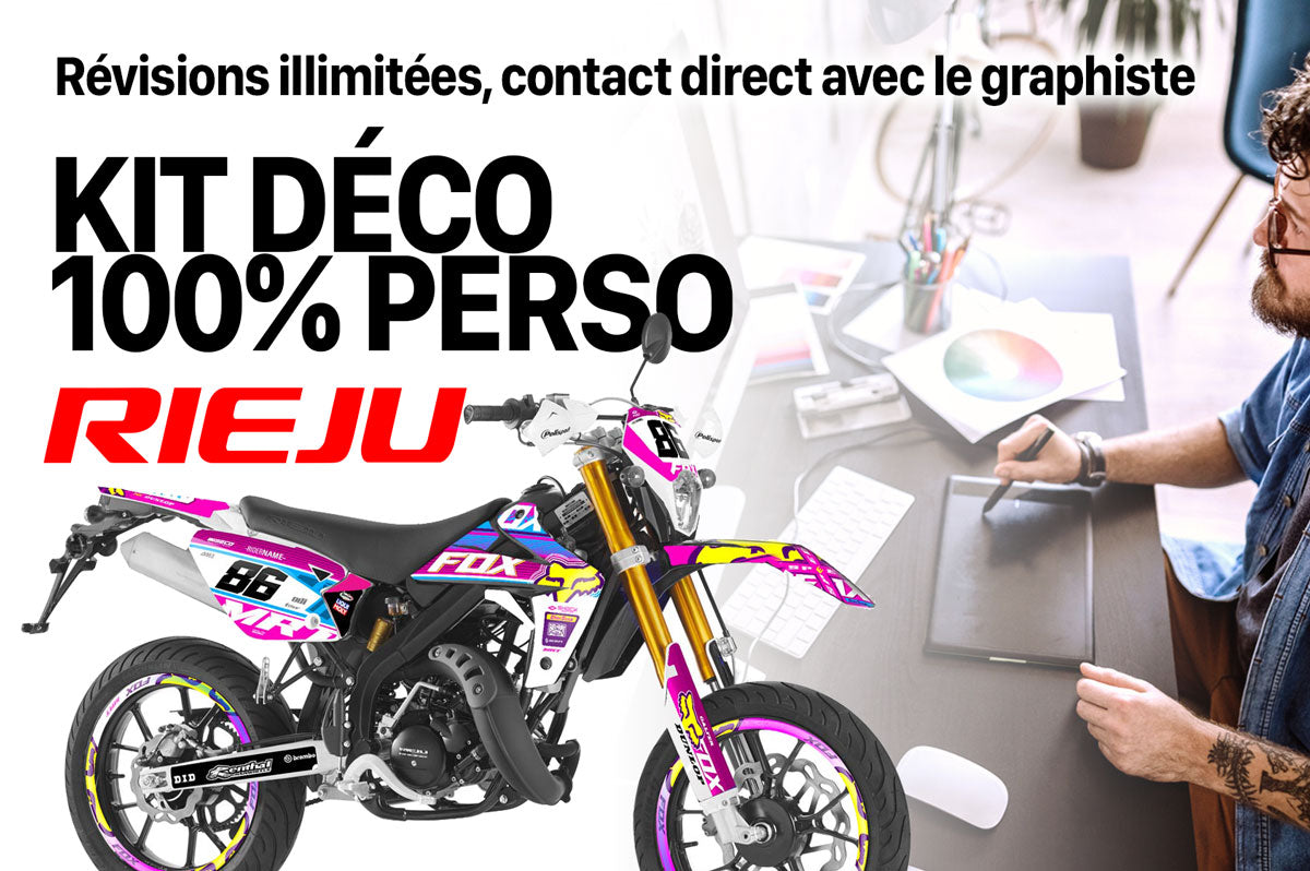 Kit déco Rieju MRT 50cc 2009-2021 - 100% Perso | autocollants moto | personnalisation 50cc | armysctv