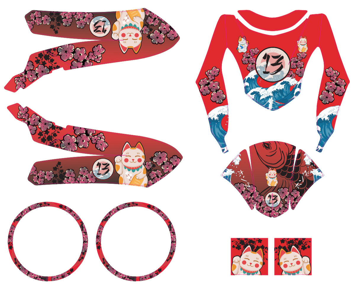 Kit déco scooter Peugeot Kisbee 2010-2017 Arigato | autocollants moto | personnalisation 50cc | armysctv