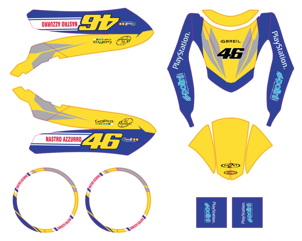 Kit déco scooter Peugeot Kisbee 2010-2017 Breil | autocollants moto | personnalisation 50cc | armysctv