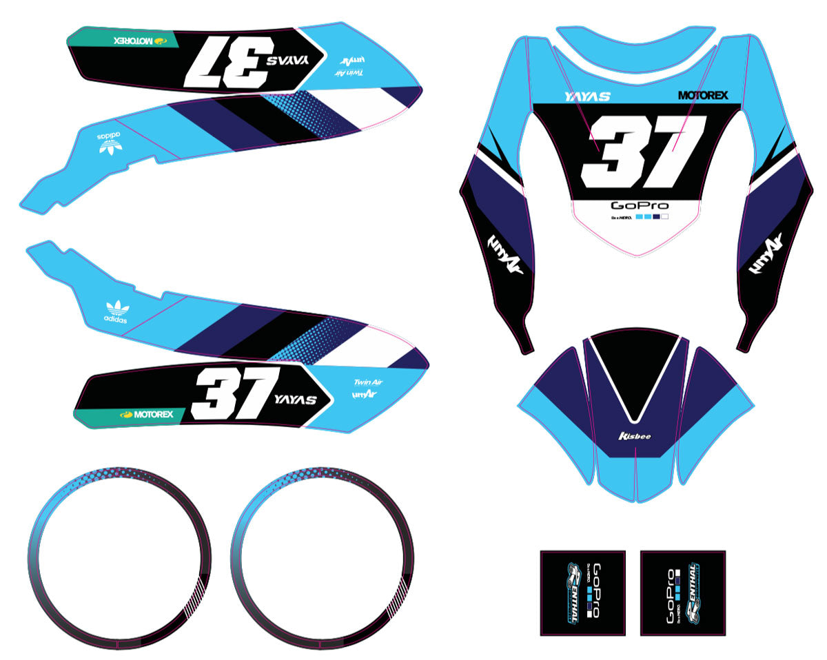 Kit déco scooter Peugeot Kisbee 2010-2017 Hero | autocollants moto | personnalisation 50cc | armysctv