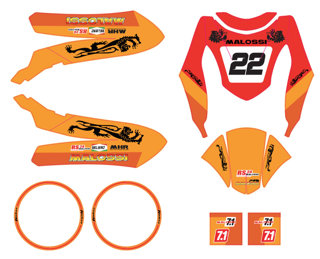 Kit déco scooter Peugeot Kisbee 2010-2017 Malossi