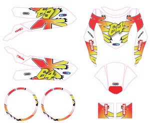 Kit déco scooter Peugeot Kisbee 2010-2017 Racing Spirit | autocollants moto | personnalisation 50cc | armysctv