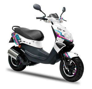 Kit déco 50cc Peugeot TKR / Trekker 2006-2014 Geomach | autocollants moto | personnalisation 50cc | armysctv