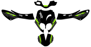 Kit déco 50cc Peugeot TKR / Trekker 2006-2014 Green touch | autocollants moto | personnalisation 50cc | armysctv