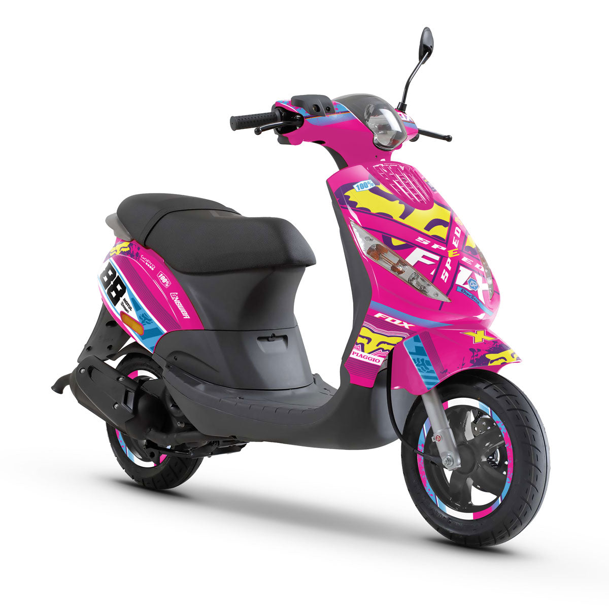 Kit pegatinas 50cc Piaggio Zip 2000-2023 Zorro Rosa – armysctv