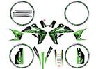 Kit déco Rieju MRT 50cc 2009-2021 green style | autocollants moto | personnalisation 50cc | armysctv