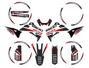 Kit déco Rieju MRT 50cc 2009-2021 Black 2018 | autocollants moto | personnalisation 50cc | armysctv