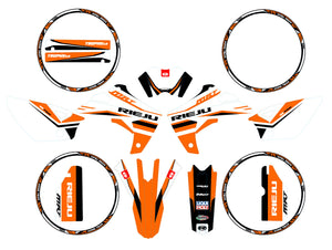 Kit déco Rieju MRT 50cc 2009-2021 Orange 2015 | autocollants moto | personnalisation 50cc | armysctv