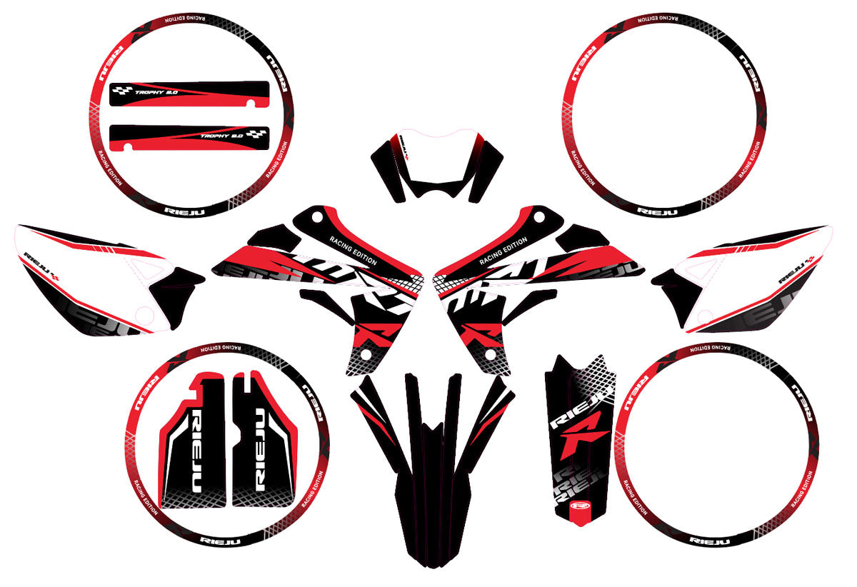 Dekor kit Rieju MRT 50cc 2009-2021 Trophy Edition | Motorradaufkleber | Personalisierung 50cc | armysctv