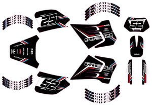 Kit déco 50cc Rieju RR 1996-2004 Black Cat | autocollants moto | personnalisation 50cc | armysctv