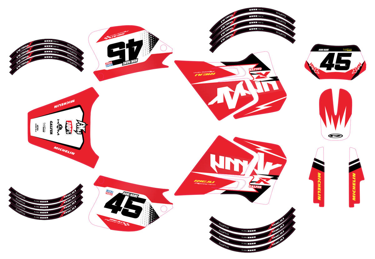 Kit pegatinas 50cc Rieju RR 1996-2004 Legado Militar | pegatinas para moto | personalización 50cc | armysctv