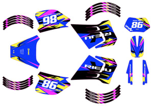 Kit déco 50cc Rieju RR 1996-2004 Tacker | autocollants moto | personnalisation 50cc | armysctv