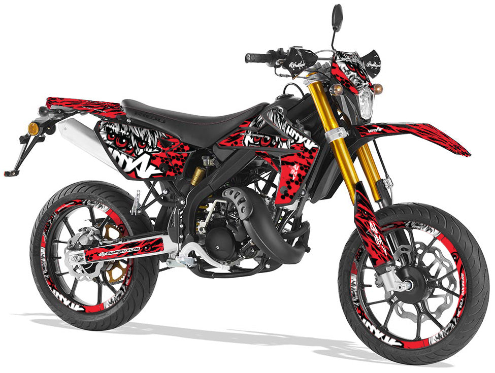 Rieju MRT Army Eyes Graphics Kit | motorcycle stickers | 50cc customization | armysctv