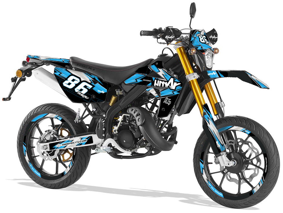 Kit déco Rieju MRT 50cc 2009-2021 Army Racing | autocollants moto | personnalisation 50cc | armysctv