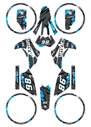 Kit déco Rieju MRT 50cc 2009-2021 Army Speeder | autocollants moto | personnalisation 50cc | armysctv